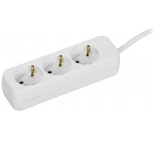 UMA Удлинитель У03 3 места 2P+PE 5м 3х1мм2 10А белый   UM-YP10-10-03-05-Z-K01  IEK