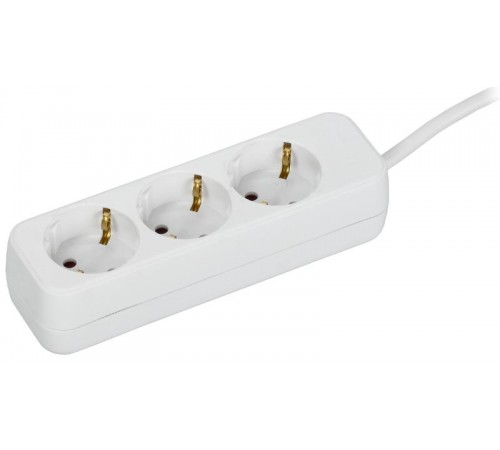 UMA Удлинитель У03 3 места 2P+PE 5м 3х1мм2 10А белый   UM-YP10-10-03-05-Z-K01  IEK