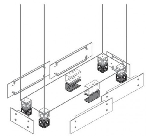 Элементы промеж. цоколя H=100мм (2шт)  ZN1020  ABB
