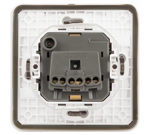 Розетка ЭРА Эксперт 11-2522-01 2P+E IP55, шторки, 16A-250В, СУ, Белый  Б0063281  ЭРА