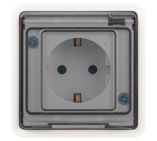 Розетка ЭРА Эксперт 11-2522-01 2P+E IP55, шторки, 16A-250В, СУ, Белый  Б0063281  ЭРА