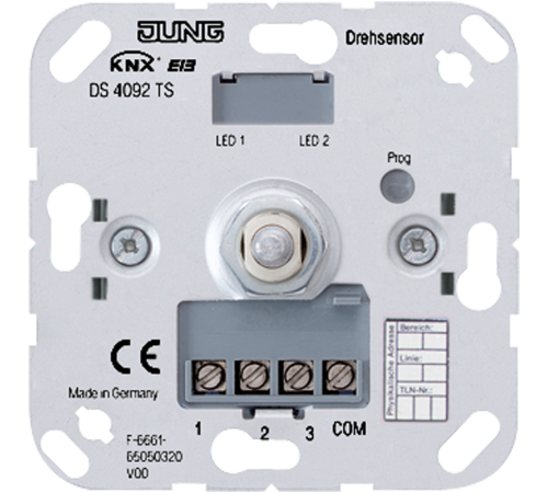 Роторный сенсор, со встроенным шинным сопряжением, со встроенным кнопочным интерфейсом на 3 группы, с кнопочным выключателем и акустическим сигнализат