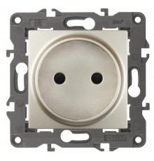 14-2105-04 Розетка без заземления, 16A-250В, IP20, Эра Elegance, шампань  Б0034287  ЭРА
