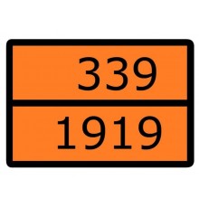 Знак для маркировки опасных грузов "Номер ООН 339/1919" ГОСТ Р 52290-2004 300х400 мм  an-7-339-1919  EKF