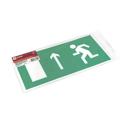Знак "Направление к эвакуационному выходу прямо" 150х300мм PROxima  an-5-07  EKF