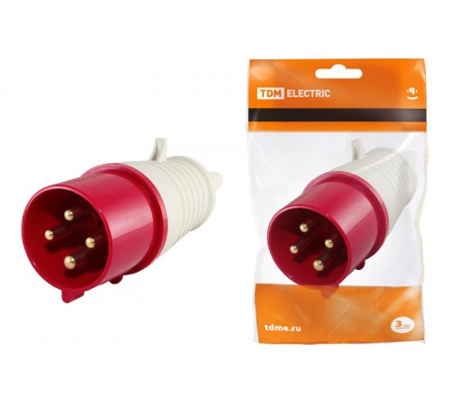 Вилка 024 3Р+РЕ 32А 380В IP44   SQ0601-0005  TDM