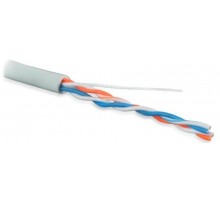 Кабель витая пара UUTP2-C5-P24-IN-LSZH-GY-500(500м)неэкр.U/UTP,кат.5,2п.(24AWG),многож.(patсh),LSZH,нг(С)-HF,-20°C-+75°C,сер.  229836  Hyperline
