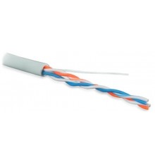 Кабель витая пара UUTP2-C5-P24-IN-LSZH-GY-500(500м)неэкр.U/UTP,кат.5,2п.(24AWG),многож.(patсh),LSZH,нг(С)-HF,-20°C-+75°C,сер.  229836  Hyperline