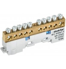 TEKFOR Шина N "ноль" неизолированная на универсальном держателе 8х12-10-С  TF-NN20-10-DL-K07  IEK