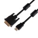 Шнур HDMI - DVI-D с фильтрами, длина 3 метра (GOLD) (PE пакет)  17-6305  REXANT