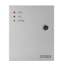 Резервированный источник питания U-вых.13.6 В, I-вых.3 А; U-вх.150...265 В, под АКБ 12 В 7 Ач  РИП-12 исп.100 (РИП-12-3/7М6-V1)  Болид