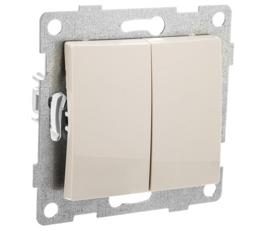 Bravo Выключатель 2кл., СУ , 10А, 250В, беж  С10В2-003  GUSI Electric