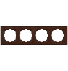 Рамка для розеток и выключателей Intro Accent 6-504-10 на 4 поста, СУ, венге  Б0063715  Intro