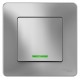 Blanca Алюминий С/У Переключатель 1-клавишный с подсветкой, 10А, 250B  BLNVS010613  SE