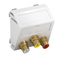 Мультимедийная рамка Audio-Video Modul45 (белый) (MTS-12R L RW1)  6105174  OBO Bettermann