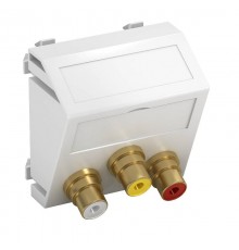 Мультимедийная рамка Audio-Video Modul45 (белый) (MTS-12R F RW1)  6105198  OBO Bettermann