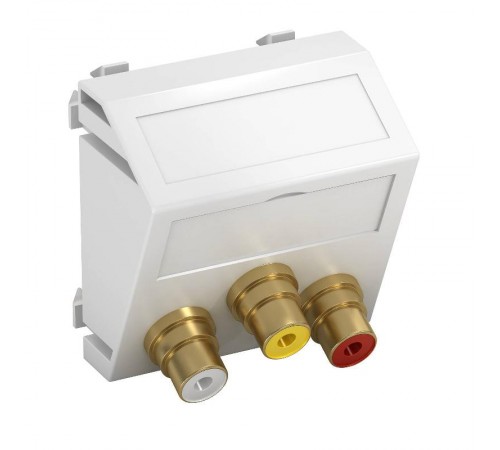 Мультимедийная рамка Audio-Video Modul45 (белый) (MTS-12R L RW1)  6105174  OBO Bettermann