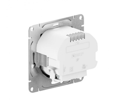 Механизм розетки с USB-C - 2шт, 16А, с заземлением, со шторками, шампань Эпика  UP1-SOC-111-2USBC EKF