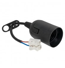 Патрон пластиковый Е27 подвесной с клеммной колодкой черный, индивидуальный пакет  LHP-E27-b-p   LHP-E27-b-p  EKF