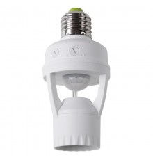 Датчик движения в патрон E27 ДДП 01, 360°, 60 Вт, 10-2000Лк, 7 м, 10-300 сек.  11-9203  Rexant