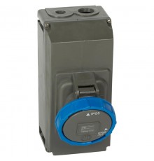 Розетка накладного монтажа в готовом корпусе Hypra - IP 66/67-55 - 2К+3 - 63 А - пластик  059336  Legrand