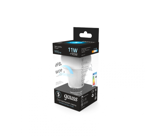 Лампа светодиодная LED 11Вт E27 220В 4100К A60, диммируемая  102502211-D  Gauss