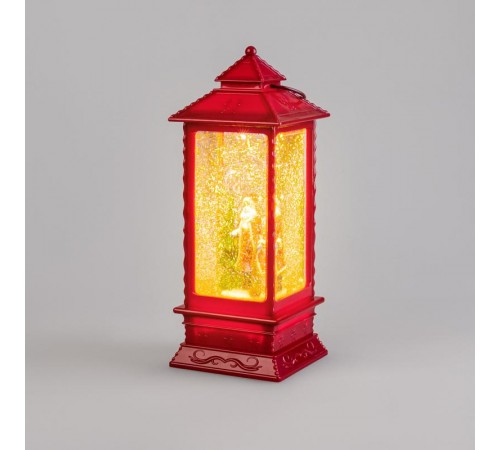 Декоративный фонарь с эффектом снегопада и подсветкой "Дед Мороз", ТЕПЛЫЙ БЕЛЫЙ  501-062  NEON-NIGHT