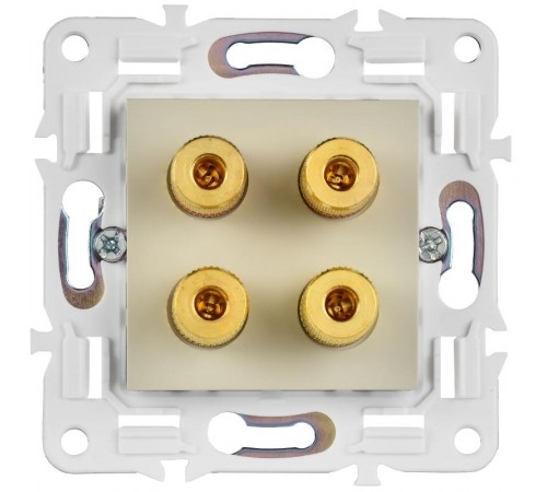 SKANDY Аудиорозетка 4-местная SK-A01B бежевый  SK-S40-K10  IEK