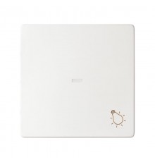 Клавиша для выключателя с подсветкой и пиктограммой "свет" белого матового цвета S82 Concept  8200016-090  Simon