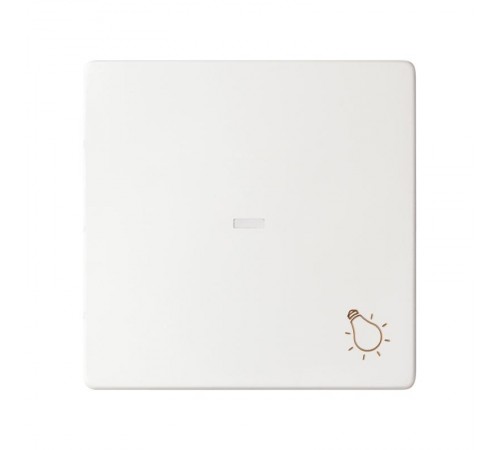 Клавиша для выключателя с подсветкой и пиктограммой "свет" белого матового цвета S82 Concept  8200016-090  Simon