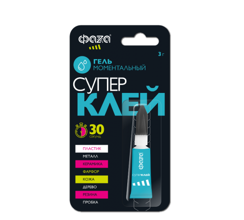 Супер-клей Гель 3г  GGl-3x1 BL-1  .5044081  ФАZA