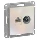 AtlasDesign Жемчуг Розетка 2-ая комп+TV, RJ45+TV, кат.5E, механизм  ATN000489  SE