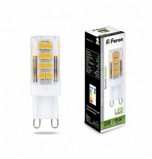 Лампа светодиодная LB-432 (5W) 230V G9 4000K 16x50mm  25770  FERON