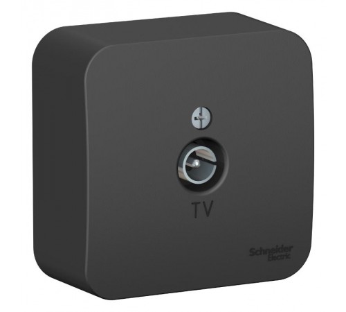 Blanca Антрацит О/У с изолирующей пластиной Розетка TV  BLNTA000016  SE