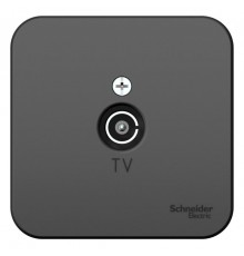 Blanca Антрацит О/У с изолирующей пластиной Розетка TV  BLNTA000016  SE