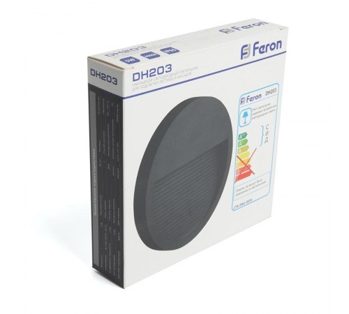 Светильник-подсветка светодиодный встраиваемый DH203 5W 4000K, IP65, черный  41162  Feron