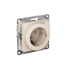 AtlasDesign Бежевый Розетка с заземлением со шторками с выталк., 16А, механизм  ATN000247  SE