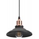 Светильник подвесной PL4 BK/RC металл, E27, max 60W, d203 мм, шагрень черный/медь  Б0037438  ЭРА