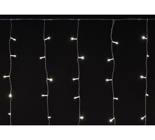 Гирлянда светодиодная бахрома 4,5х0,7 200WW IP44 прозрачный шнур 230В транзитн подкл  LGDU301-1-200-L3-T-S-44  IEK