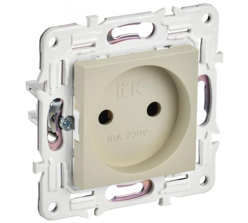 SKANDY Розетка без з/к/ш 10А SK-R02B бежевый  SK-R10-10-K10  IEK