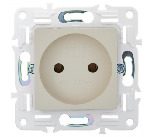 SKANDY Розетка без з/к/ш 10А SK-R02B бежевый  SK-R10-10-K10  IEK