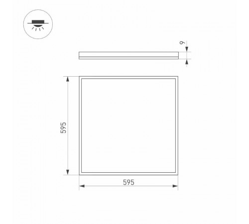 Светильник DL-INTENSO-S600x600-40W Warm3000 (WH, 120 deg, 230V) (Arlight, IP20 Металл, 3 года)  032811  Arlight