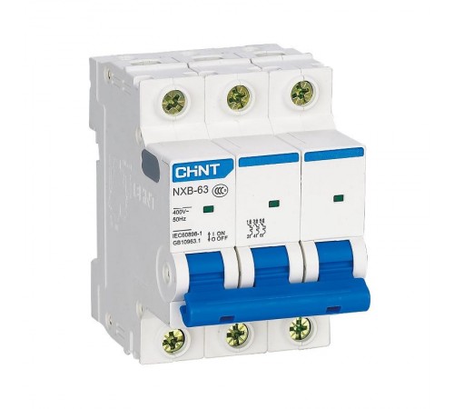 Выключатель автоматический трехполюсный NXB-63S 3P 20А 4.5kA х-ка B (R)  296815  CHINT