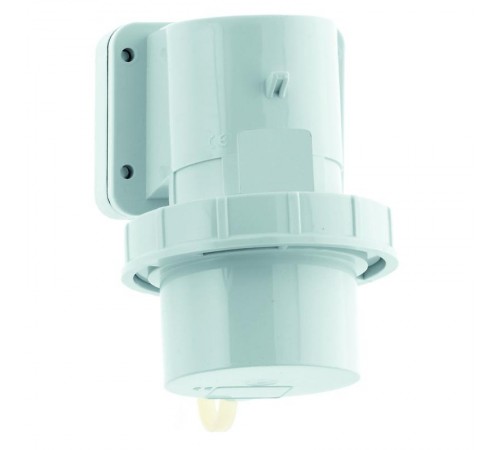 Вилка настенная 32A 5p 400V 6h IP67 Quick-Connect с крышкой фланец 75 x 90 I 26057-Bals I Bals