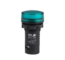 Лампа светодиодная OptiSignal Compact D22 C7-L-F3 зеленая 110 В AC/DC XB7EV03GP  362155  КЭАЗ