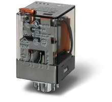 Универсальное электромеханическое реле; монтаж в розетку 8-штырьковый разъем; 2CO 10A; контакты AgNi; катушка 48В AC  601280480030  Finder