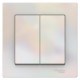 AtlasDesign Жемчуг Выключатель 2-клавишный сх.5, 10АХ, (в сборе с рамкой)  ATN000452  SE