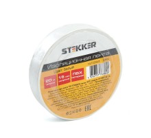 Изоляционная лента 0,13*15 мм. 20 м. белая, INTP01315-20  39904  STEKKER