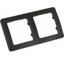 Рамка двухместная, скрытой установки, цвет черный  Р402-08  HEGEL