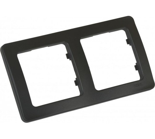 Рамка двухместная, скрытой установки, цвет черный  Р402-08  HEGEL
